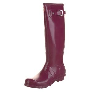 Hunter Original Plum Shiny Gloss Rubber Rain Boots